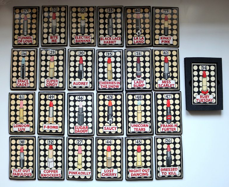 The Lipstick tablets ‘Painting by Numbers’ 1 – 35
